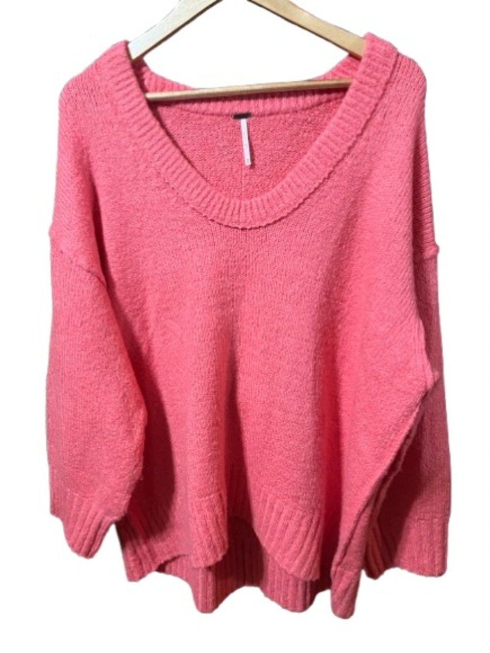 Free People Soft Women's Oversized V-Neck Sweater - Size Medium